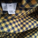 Yellow Blue Checkered Pants Jumpsuit Light Weight Casual Size 2X Photo 6