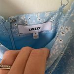 Likely  Sallie Womens Ruffled Side Slit Maxi Dress Blue 2 Photo 2