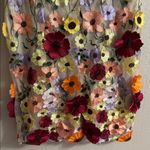 Floral Embroidered Sleeveless Dress Yellow Size 4X Photo 2