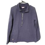 Lilly Pulitzer  Size Large Skipper Popover Solid Navy Blue Pullover Half Zip Photo 0