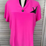 JAMIE SADOCK Women's Golf/Pickleball/Tennis Shirt Hot Pink/Black Photo 0