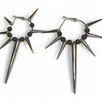 1 Pair Exaggerated Punk Gothic Hoop Earrings Photo 0