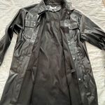 Vigoss Black Faux Leather Shacket “shirt jacket” Photo 8