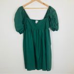 Hyacinth House emerald green puff sleeve Sasha mini dress. Size Large Photo 5