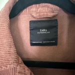 ZARA  Corduroy Long Sleeve Button Up Mauve Shacket Jacket sz Medium Photo 6