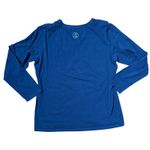 Life is Good Long Sleeve V Neck Peace Christmas SZ XL T Shirt Blue Photo 1