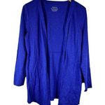 Chico's Blue Modal and Cotton Blend The Ultimate Tee Lightweight Open Cardigan Photo 0