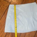 Altar'd State  Sky Blue mini Skirt faux leather with front slit size medium Photo 2