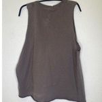 Gray Wolf Graphic Print Hipster Cut Off Tank Top Sz Lg Cotton Crew Neck Photo 7