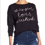Romeo + Juliet Couture Embroidered Sweatshirt S This Girl Loves Weekends Photo 3