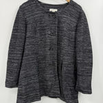 Coldwater Creek  Jacket Womens Large Gray Wool Blend Lined Button Front Swing Photo 0