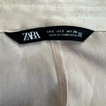 ZARA  cream satin ruched blouse Photo 9