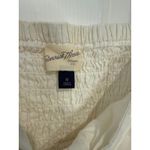 Universal Threads Universal Thread Tie-Front Crop Top Smocked Sleeveless‎ Casual White Linen M Photo 5