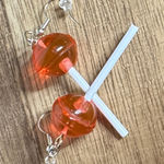 Orange Lollipop Earrings Photo 0