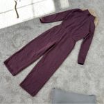 Zella Z by Women’s Freestyle Long Sleeve Knit Jumpsuit Wide Leg Movk Neck Red XS Photo 3