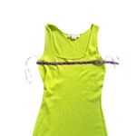 RONNY KOBO Lime Green Tank Midi Dress Square Neck Sleeveless Size Small Photo 5