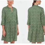 Tuckernuck  Royal Green Floral Print Button Front Mini Shirt Dress | M Photo 1