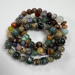 Handmade Beaded Bracelet Quartet Earth Tones Mixed Metal Browns Greens Photo 0