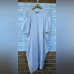 Marie France Van Damme White Bright Boubou silver caftan dress one size Size XL Photo 13