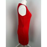 St. John Collection Red Knit Sleeveless Sheath Dress 6 Holiday Festive Photo 2