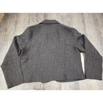 Chico's  Solid Brown Crinkle Shiny Button Front Jacket Blazer Size 3 - XL 16/18 Photo 4