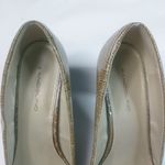 Bandolino  9.5 Tan Alligator Heeled Loafer Shoes Photo 10