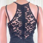 Solemio Women's Lace Accent Racerback Bodycon Mini Dress Black Size Medium Photo 7