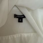The Bar  Jean Twisted Semi-Sheer White Silk Mini Dress Women’s Size 2 Photo 4