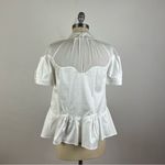 Opening Ceremony  White Poplin Collared Blouse Photo 4