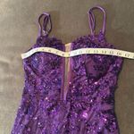 Women’s Purple Mermaid Fit Prom Party Dress Sparkly Sequins Lace Up Back Size 4 Photo 9