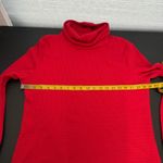 Eddie Bauer Red Waffle Knit High Neck Pullover Thermal Top Women's Size Large Photo 6