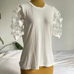 White puff heart sleeve shirt Size 0X Photo 0