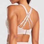 Gymshark Laser Cut Crossover Strappy Sports Bra: Taupe Photo 2