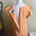 Urban Renewal  Linen Peach ruffle flutter sleeves Dress Photo 11