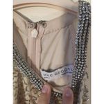 Mac Duggal New NWT Beaded Sleeveless High Neck Column Gown Nude Silver Size 6 Photo 4