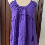 Greylin  silk purple scoop neck pocket tank top Photo 0