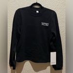 Lululemon Cotton French Terry Crewneck Pullover Tennis Club Black White Size M Photo 5