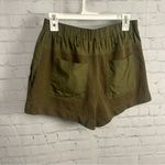 Ulla Johnson  olive green designer mixed media shorts retro chic button accent Photo 5