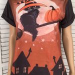 Black Cat Halloween Shirt, Medium Photo 1