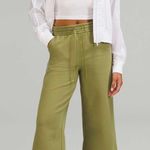Lululemon Loungeful High-Rise Wide Leg Crop Pants In Bronze Green Size 6 Photo 0