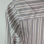 Charter Club  10P Oxford Charcoal Stripe Top Petite Photo 1