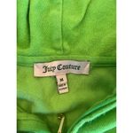 Juicy Couture Terry Cloth Tracksuit Jacket Women M Top Green Y2K Grunge Hooded Photo 1
