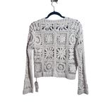 NWT Commense Cream Ivory Floral Crochet Cropped Cardigan Size Small Photo 10
