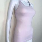 Halara  Ribbed Tank Top with Built in Bra in Lilac Cream Photo 0