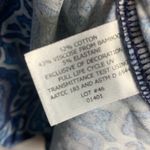 Coolibar Oceanside Tunic Blue White Dress UPF 50+ 3/4 Sleeve W Photo 4