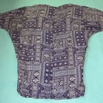 Cotton On Anja draped kimono tribal patchwork pattern beaded short sleeve size M Photo 1