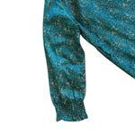 FRNCH Gally Dress Green Metallic Long Sleeve Loose Fit Button Neck Size Medium Photo 8