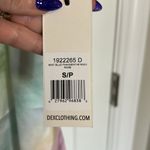 NWT DEX Mint Blue Pink Watercolor Tie Dye Midi Slip Dress Purple Photo 5