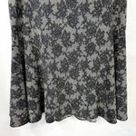 Michael Kors Sz 10 Midi Skirt Trumpet Black Gray Lace Print Flare Whimsigoth 195 Photo 5