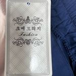 High Waist Nylon Front Pocket Mom Shorts Blue Size XL Photo 4